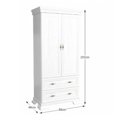 Dvoudveřová skříň KORA KS1, sosna andersen