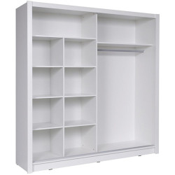 Skříň BIRGAMO TYP 1 s posuvnými dveřmi, bílá