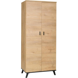 Věšáková skříň SIRAN dub lefkas černá moderní