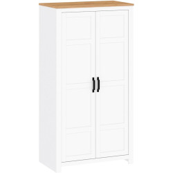 Věšáková skříň, bílá alba / dub craft zlatý, LANZETTE F