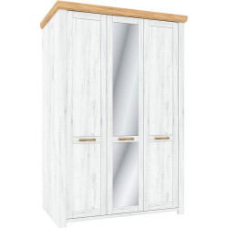 Věšáková skříň H, dub craft zlatý/dub craft bílý, SUDBURY