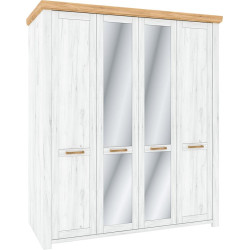 Věšáková skříň Q, dub craft zlatý/dub craft bílý, SUDBURY