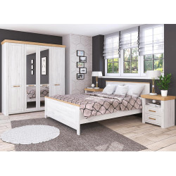 Věšáková skříň Q, dub craft zlatý/dub craft bílý, SUDBURY