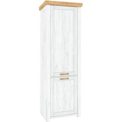 Policová skříň V, dub craft zlatý/dub craft bílý, SUDBURY