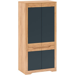 Věšáková skříň Q, dub craft zlatý/grafit šedá, FIDEL