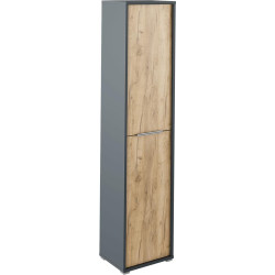 Úzká policová skříň RIOMA grafit dub artisan