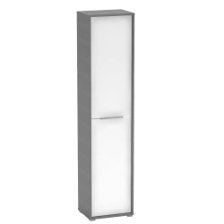 Úzká policová skříň RIOMA grafit bílá