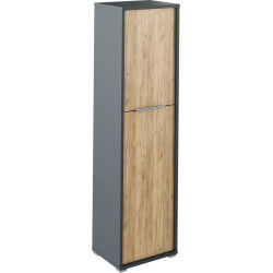 Úzká policová skříň RIOMA grafit dub artisan