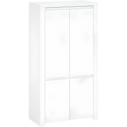 Skříň LINDY 4D bílý lesk moderní