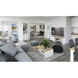 Skříň LINDY 4D, bílý lesk