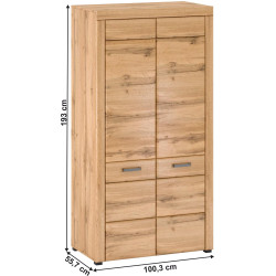 Skříň, věšáková, dub apalačský, PUSAN F