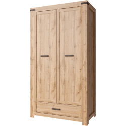 Skříň MORATIZ dub wotan 2D1S se šuplíkem