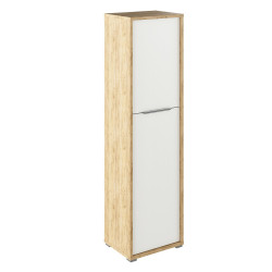 Úzká policová skříň RIOMA dub artisan bílá