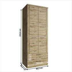 Skříň DORSI 2D2S, dub navarraI