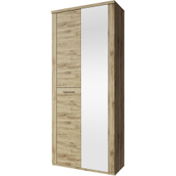 Skříň DORSI 2D dub navarra se zrcadlem 90 cm