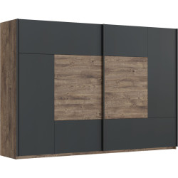 Věšáková skříň, dub ribeck/grafit tmavý, ARMENY 8XX3AT02