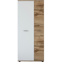 Skříň, dub wotan/bílá, IRIA 2D A