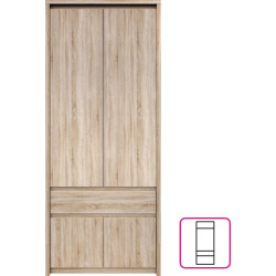 Věšáková skříň NORTY TYP 22 dub sonoma se šuplíkem