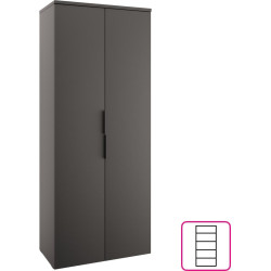 Skříň ADAPO ADP01 antracit dvoudveřová policová