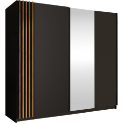 Skříň BAJADERO 200 černá dub artisan se zrcadlem