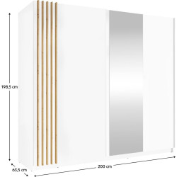 Skříň BAJADERO TYP 2, 2D-200, bílá/dub artisan