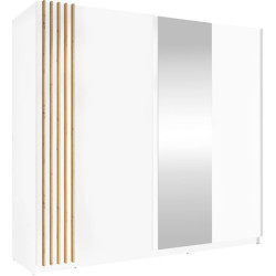 Skříň BAJADERO 200 bílá dub artisan se zrcadlem