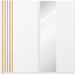 Skříň BAJADERO 200 bílá dub artisan se zrcadlem