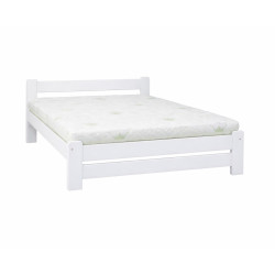 Postel ADAM 80x200 v bílé barvě s 16 lamelovým roštem