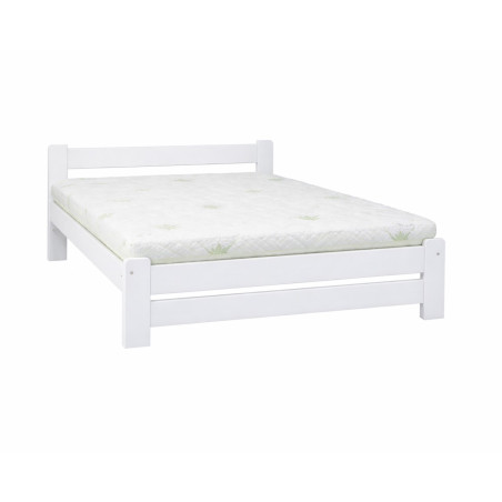 Postel ADAM 80x200 v bílé barvě s 16 lamelovým roštem