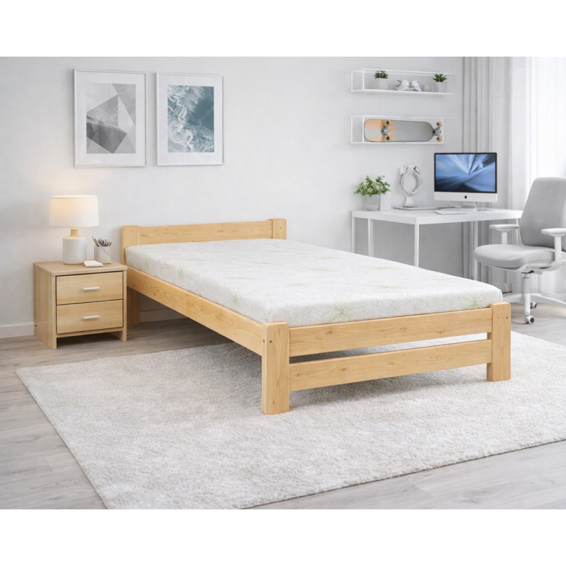 Postel EVA 90x200 bez roštu, borovice lakovaná