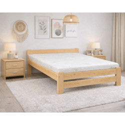 Postel EVA 180x200 + 16 lamelový rošt, borovice lakovaná