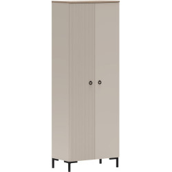 Skříň DOMCA 2D, šedohnědá Taupe/dub silverjack