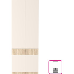 Skříň VERTIO SZF4D2S dub sonoma/kašmír s 2 zásuvkami