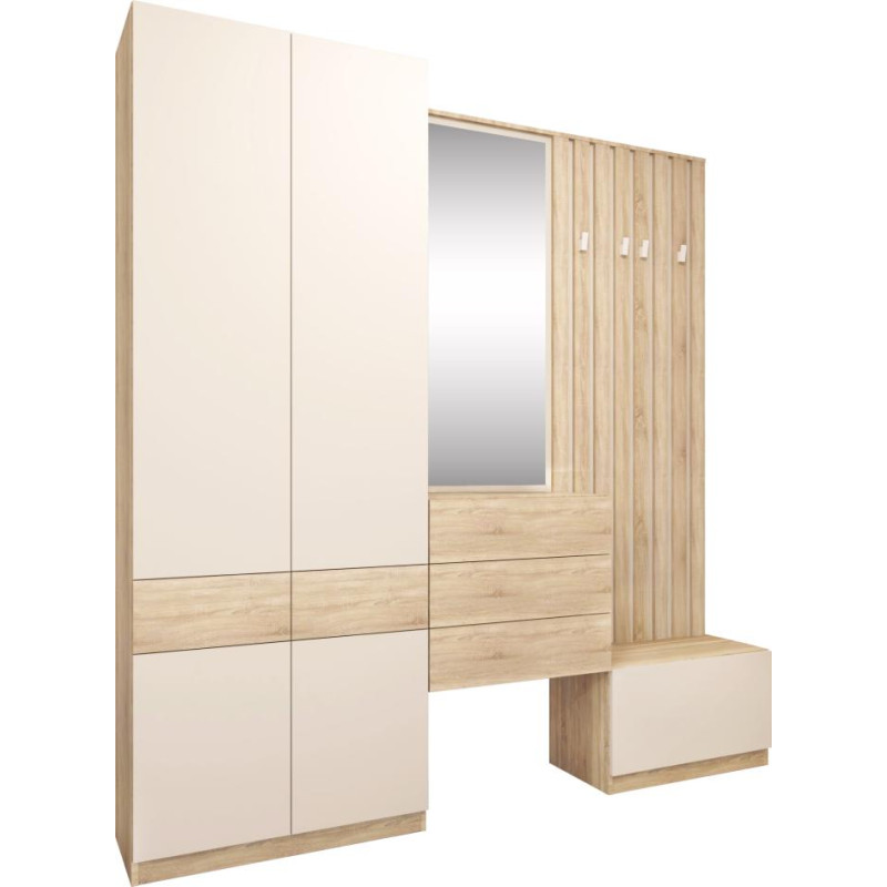 Skříň VERTIO SZF4D2S dub sonoma/kašmír s 2 zásuvkami