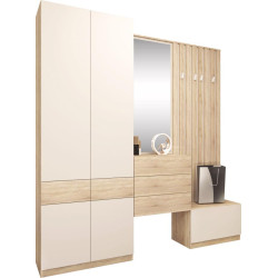 Skříň VERTIO SZF4D2S dub sonoma/kašmír s 2 zásuvkami