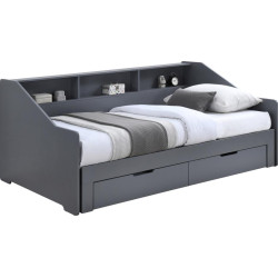 Rozkládací postel, šedá, MONETA