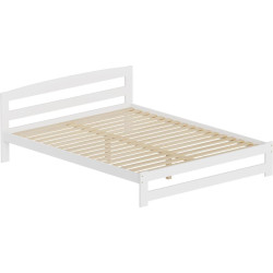 Postel s roštem, bílá, 160x200, AZRA