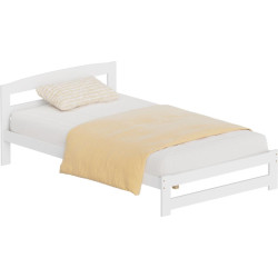 Postel s roštem, bílá, 120x200, AZRA