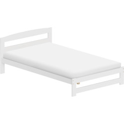 Postel s roštem, bílá, 120x200, AZRA