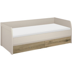 Postel KAROS 2S 90x200 kašmír/dub evoke s úložným prostorem  7️⃣ SEO popis