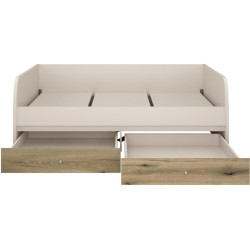 Postel KAROS 2S 90x200 kašmír/dub evoke s úložným prostorem  7️⃣ SEO popis