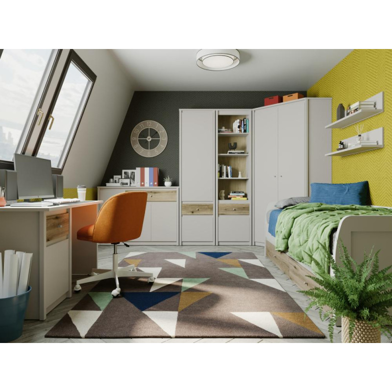 Postel KAROS 2S 90x200 kašmír/dub evoke s úložným prostorem  7️⃣ SEO popis