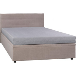 Postel s úložným prostorem, 160x200, béžová, RUNOL