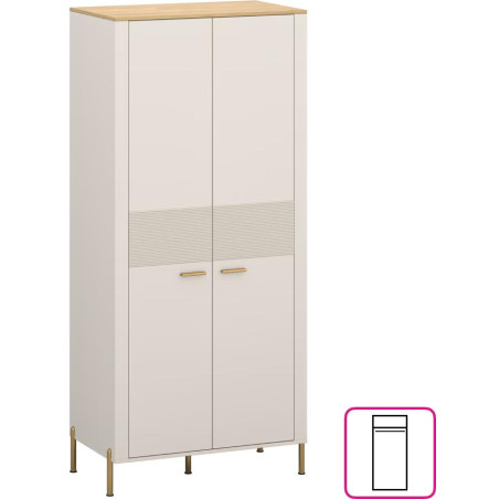 Skříň RUNOL 2D, kašmír/dub kamenný