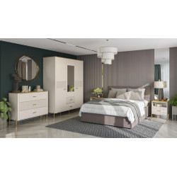 Skříň RUNOL 2D, kašmír/dub kamenný