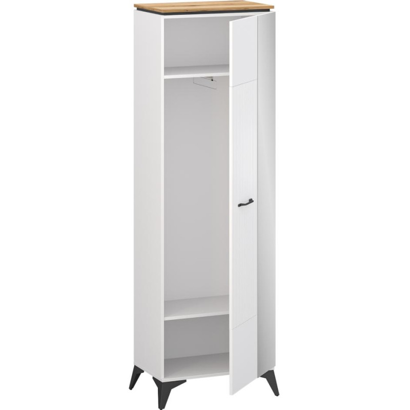 Skříň se zrcadlem VELIS 1D/40 bílá dub evoke úzká