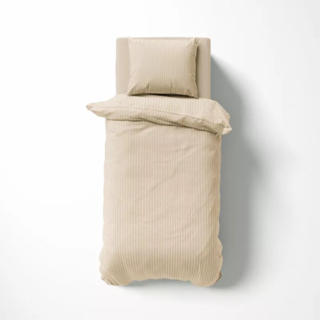 Saténové povlečení jednobarevní Pure Collection Béžovo písková  140x200, 70x80