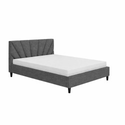 Čalouněna postel 160x200 SOLE 96 v tmavě šedé barvě s roštem