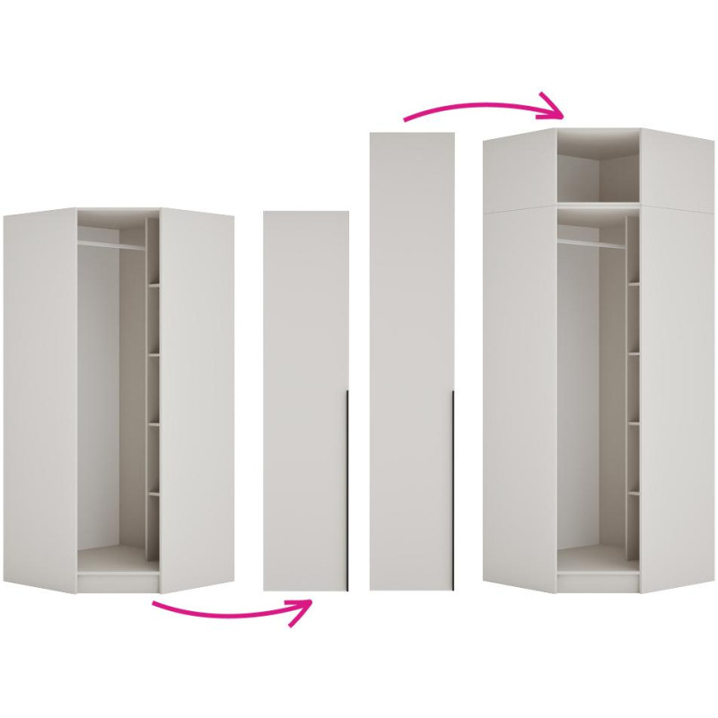 Korpus rohové skříně, kašmír, KREO