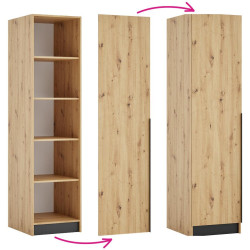 Korpus skříně 50, policový, dub artisan, KREO